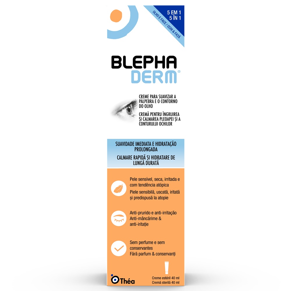 Crema pentru pleoape si ochi Blephaderm, 40 ml, Thea