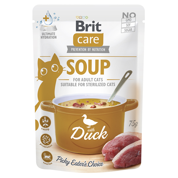 Supa cu rata pentru pisici, 75 g, Brit