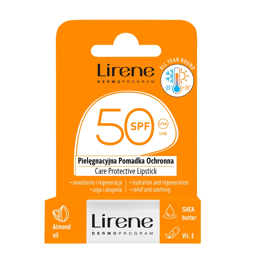 Balsam de buze stick cu protectie solara SPF50, 4.6 g, Lirene