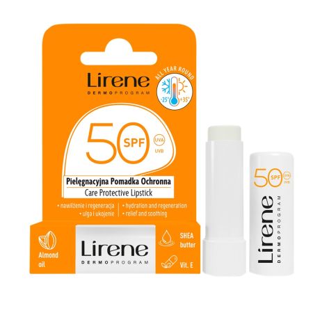 Balsam de buze stick cu protectie solara SPF50, 4.6 g, Lirene 659477