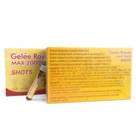 Gelee Royale Max 2000 Shots, 10 fiole buvabile, Justin Pharma 659534