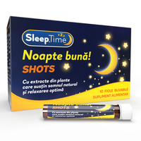 Noapte buna Shots SleepTime, 10 fiole buvabile, Justin Pharma