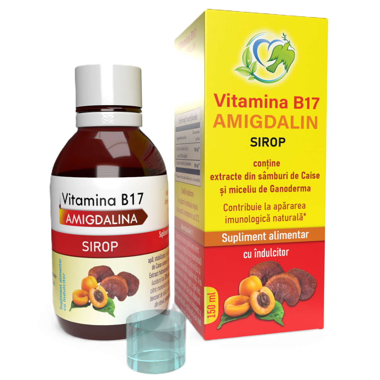 Sirop Vitamina B17 Amigdalina, 150 ml, Justin Pharma
