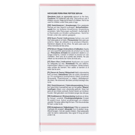 Ser roz pentru ingrijirea tenului cu peptide si PDRN derivat din somon, 30 ml, Medicube 741292