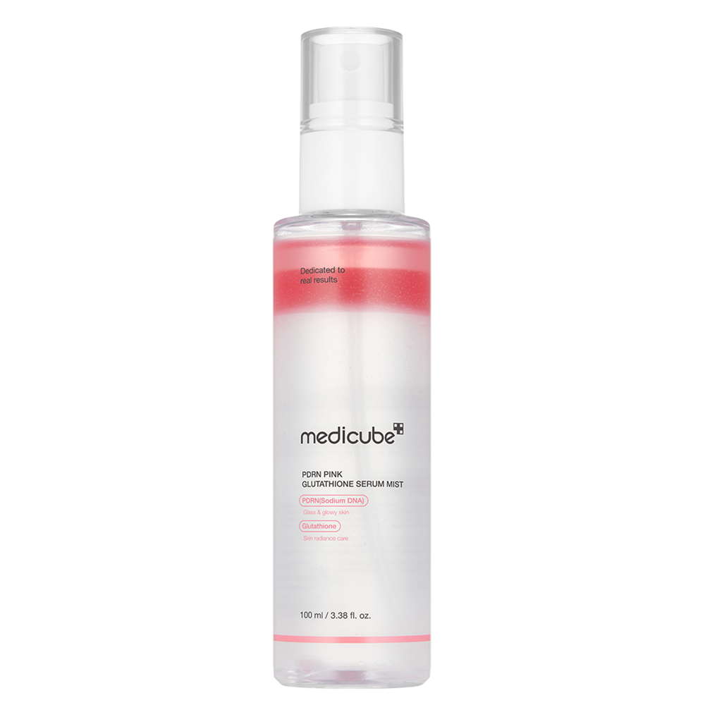 Ser mist roz cu glutathione pentru revitalizarea tenului PDRN, 100 ml, Medicube