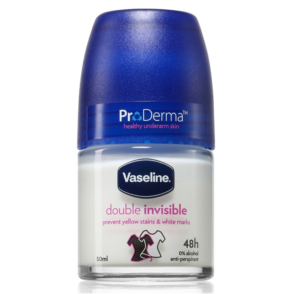 Deodorant roll-on antiperspirant 48h Pro Derma Double Invisible, 50 ml, Vaseline