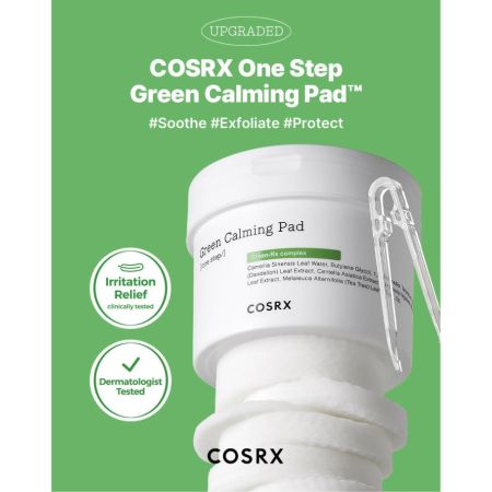 Dischete umede cu efect calmant si complex Green-RX, 70 bucati, Cosrx 659707