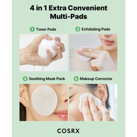 Dischete umede cu efect calmant si complex Green-RX, 70 bucati, Cosrx 659706