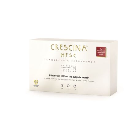 Tratament complet Crescina Transdermic Man HFSC 500, 10 + 10 fiole, Labo