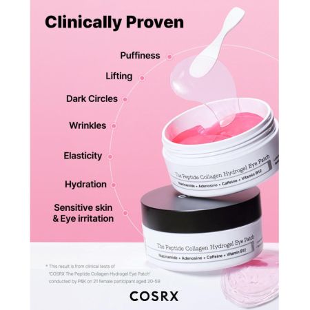 Plasturi din hidrogel cu colagen si peptide pentru ochi, 60 bucati, Cosrx 659710