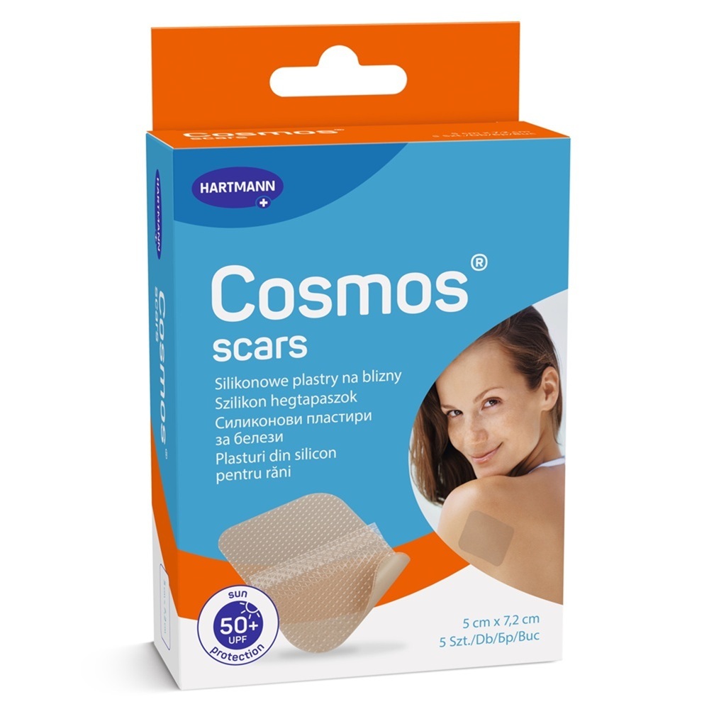 Plasturi pentru ingrijirea cicatricilor Cosmos Scars, 5 cm x 7.2 cm, 5 bucati, Hartmann
