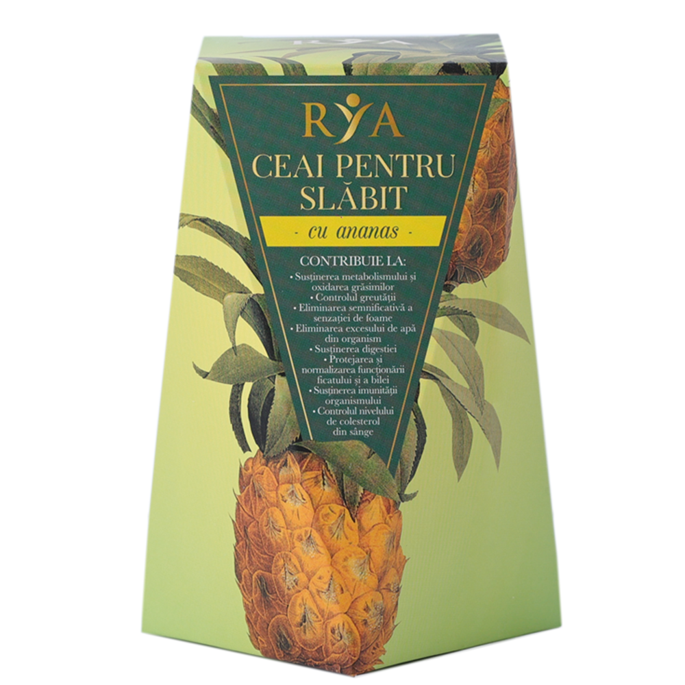 Ceai pentru slabit cu ananas, 60 g, Rya Vita