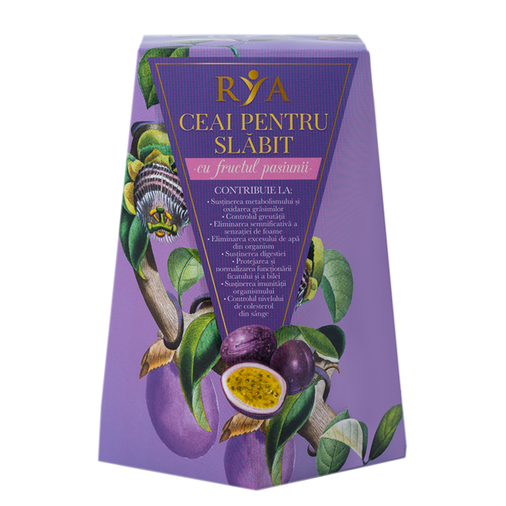 Ceai pentru slabit cu fructul pasiunii, 60 g, Rya Vita