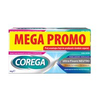 Pachet Crema adeziva pentru proteza dentara, Neutro Corega, 2 x 40 g, Haleon