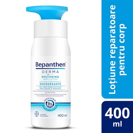 Lotiune reparatoare pentru corp Bepanthen Derma, 400 ml, Bayer 725733