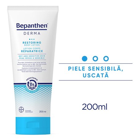 Lotiune reparatoare pentru corp Bepanthen Derma, 200 ml, Bayer 725731
