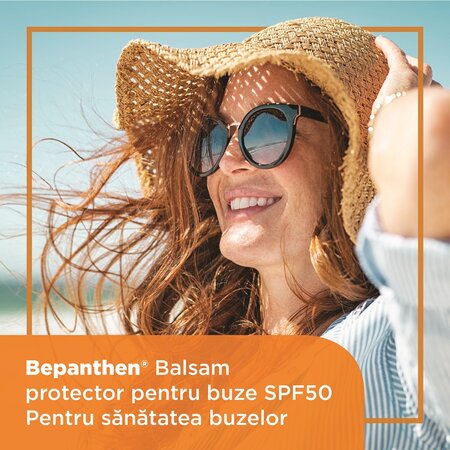 Balsam pentru buze protector cu SPF 50 Bepanthen Derma, 4.5 g, Bayer 725652