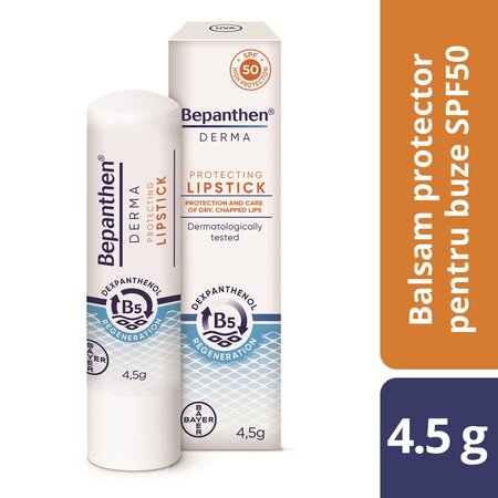 Balsam pentru buze protector cu SPF 50 Bepanthen Derma, 4.5 g, Bayer 725647