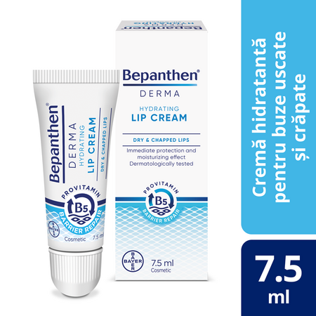 Crema hidratanta pentru buze Bepanthen Derma, 7.5 ml, Bayer 725638
