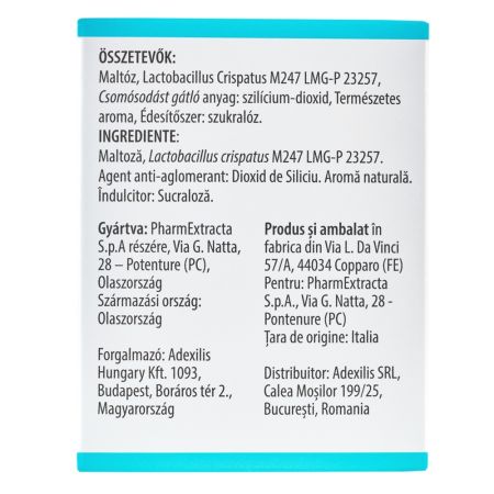 Prebiotic pentru flora vaginala Crispact, 30 plicuri, Adexilis 660149