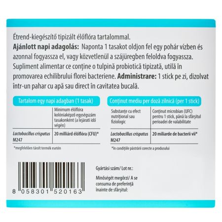 Prebiotic pentru flora vaginala Crispact, 30 plicuri, Adexilis 660150