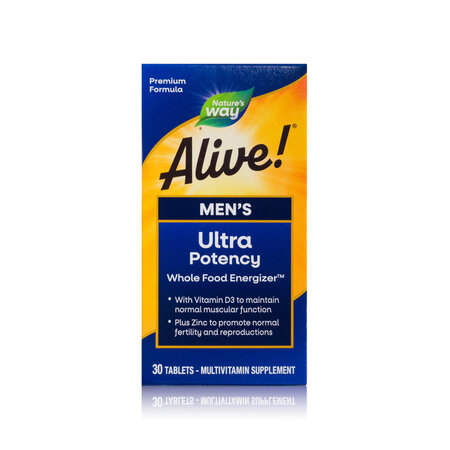 Multivitamine pentru barbati Alive Men's Ultra Potency Nature's Way, 30 tablete, Secom 734990