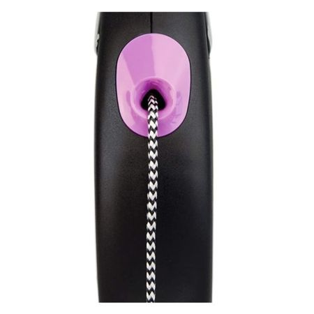 Lesa roz retractabila cu fir marimea M Fun Dots, 5 metri, 1 bucata, Flexi 660521