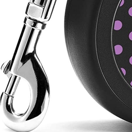 Lesa roz retractabila cu fir marimea M Fun Dots, 5 metri, 1 bucata, Flexi 660522