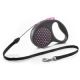Lesa roz retractabila cu fir marimea S Fun Dots, 1 bucata, Flexi 660527