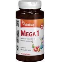 Mega 1 cu folat si B12, 30 comprimate, Vitaking