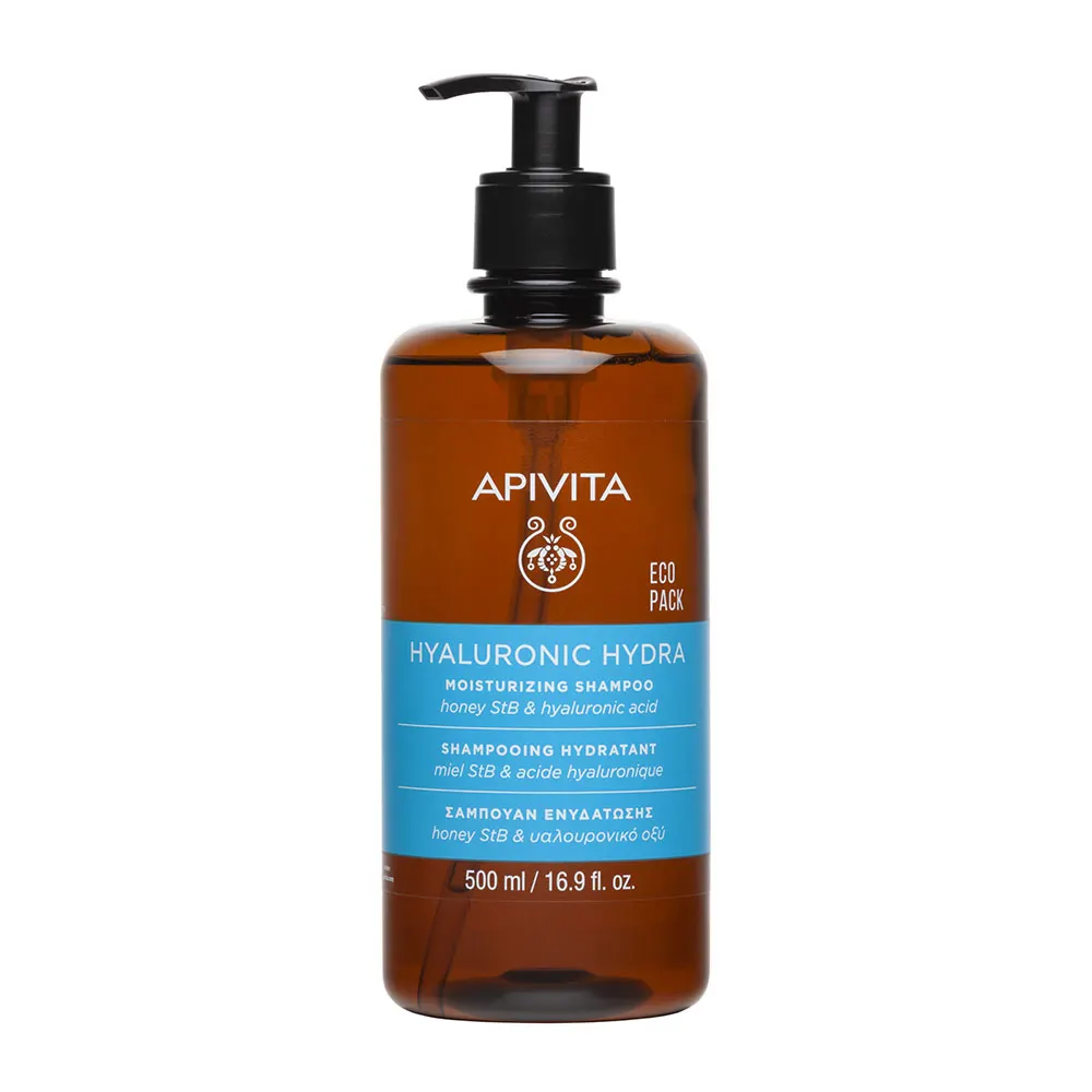 Sampon hidratant cu miere si acid hialuronic Hyaluronic Hydra, 500 ml, Apivita