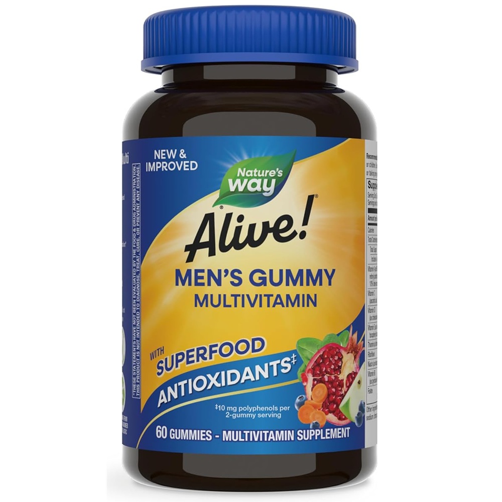 Jeleuri pentru barbati Alive Men's Gummy Multivitamin, 60 bucati, Secom