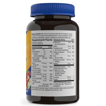 Jeleuri pentru barbati Alive Men's Gummy Multivitamin, 60 bucati, Secom 660723