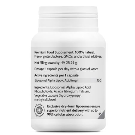 Liposomal Alpha-Lipoic Acid, 45 capsule, Novo Biomedics 660795