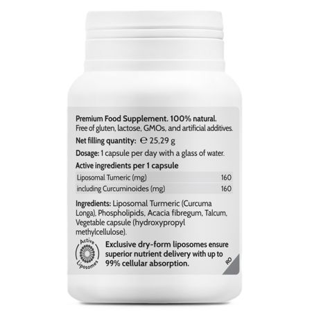 Liposomal Curcumin Active, 45 capsule, Novo Biomedics 660883