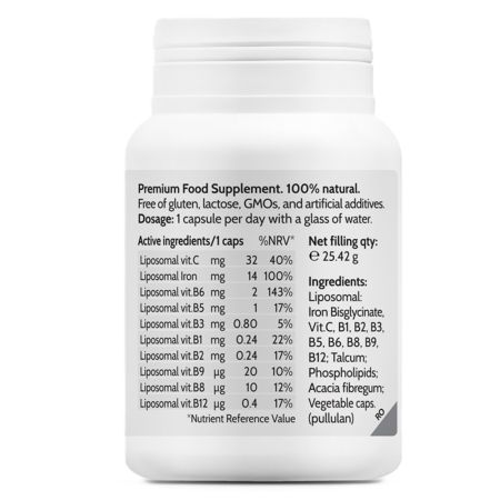 Liposomal Iron Bisglycinate, 45 capsule, Novo Biomedics 660929