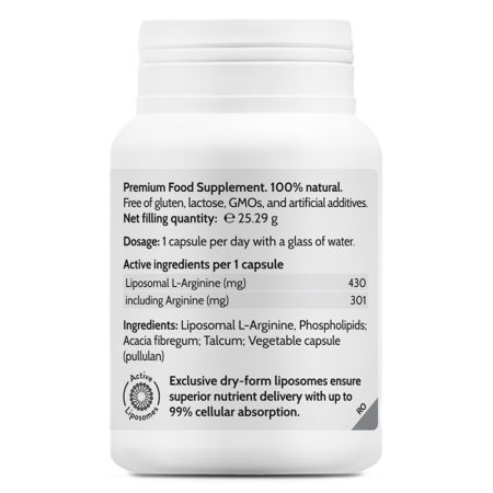 Liposomal L-Arginine Performance, 45 capsule, Novo Biomedics 660920