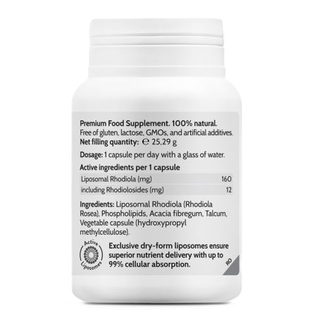 Liposomal Rhodiola Stress Manager, 45 capsule, Novo Biomedics 661032