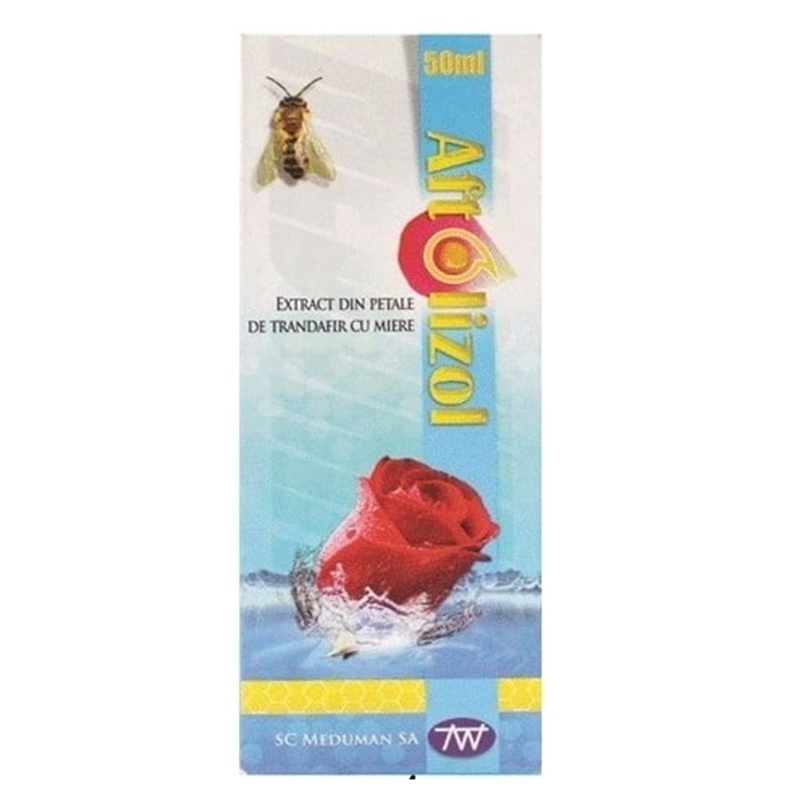 Extract din petale de trandafir cu miere Aftolizol, 50 ml, Meduman