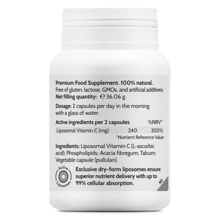Liposomal Vitamin C Gold, 60 capsule, Novo Biomedics 661059