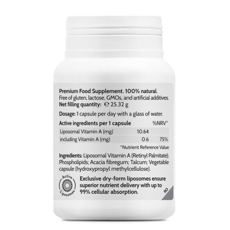 Liposomal Vitamin A True-Vision, 45 capsule, Novo Biomedics 661064