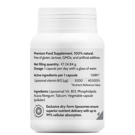 Liposomal Vitamin B12 Forte, 45 capsule, Novo Biomedics 661068