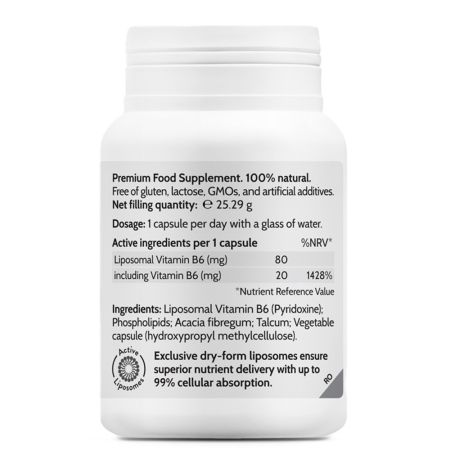 Liposomal Vitamin B6 Neuro-Force, 45 capsule, Novo Biomedics 661072