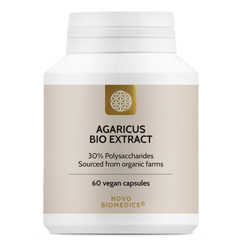 Extract de ciuperci bio Agaricus, 60 capsule, Novo Biomedics
