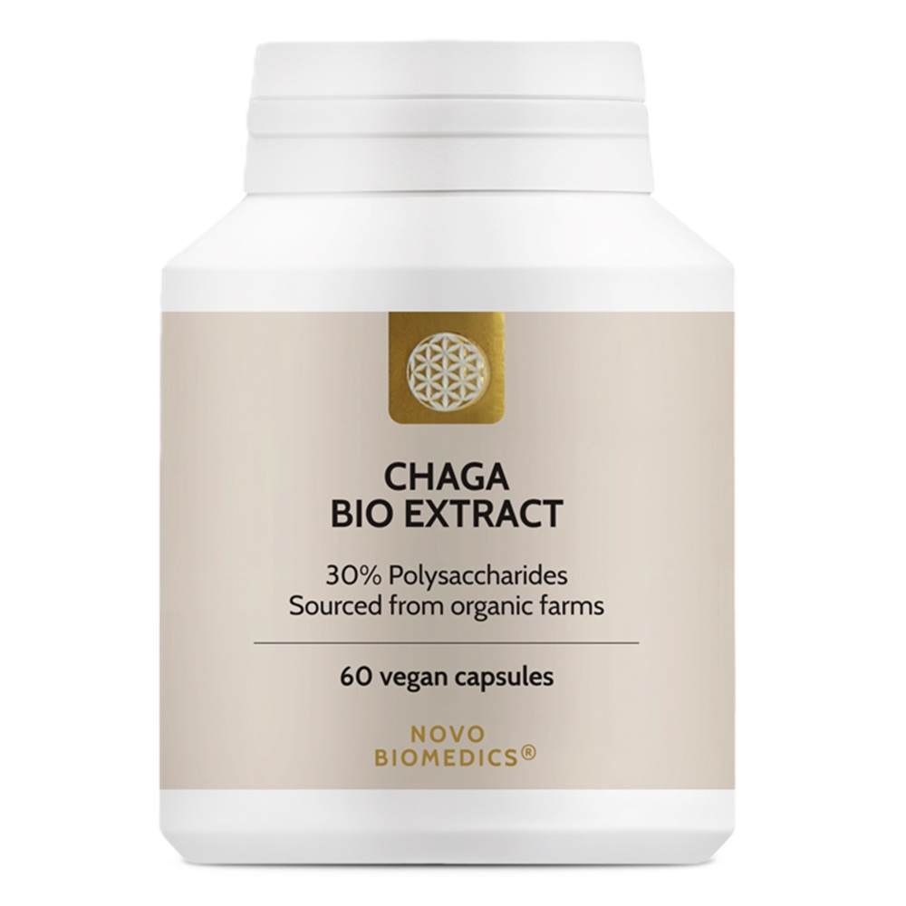 Extract de ciuperci bio Chaga, 60 capsule, Novo Biomedics