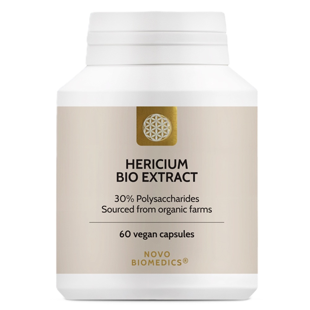Extract de ciuperci bio Hericium, 60 capsule, Novo Biomedics