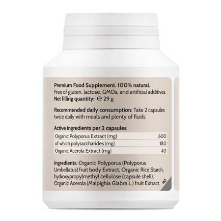 Extract de ciuperci bio Polyporus, 60 capsule, Novo Biomedics 661117