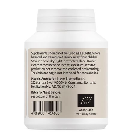 Extract de ciuperci bio Reishi, 60 capsule, Novo Biomedics 661122