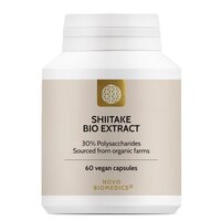 Extract de ciuperci bio Shiitake, 60 capsule, Novo Biomedics