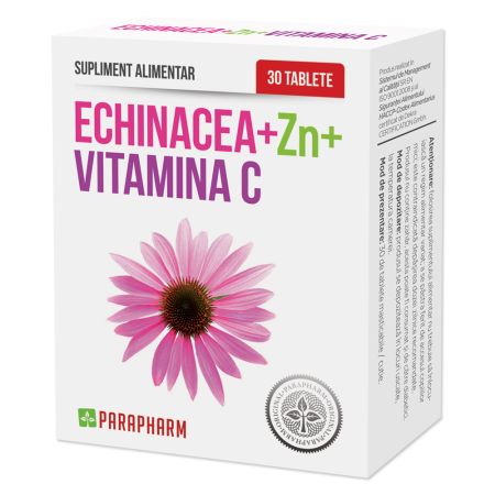 Echinacea + Zinc + Vitamina C, 30 capsule, Parapharm